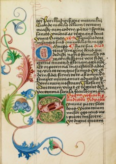 Decorated Initial S; Prayer Book, about 1470-1480. Creator: Workshop of Valentine Noh.