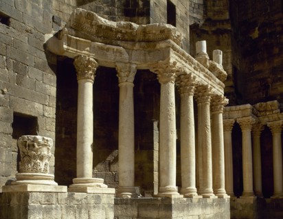 Porticus post scaenam, Roman Theatre, Bosra, Syria, 2001.  Creator: LTL.