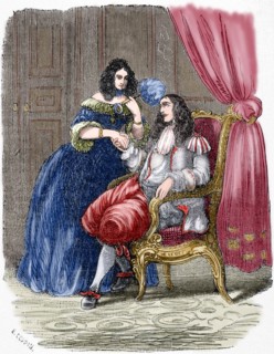 Louis XIV and his mistress Madame de Montespan, 19th century.  Creator: Unknown.