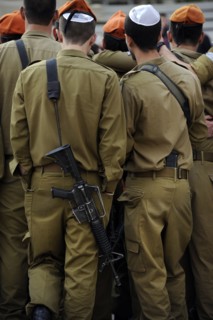 Soldiers of Israel's military visiting the Western Wall, Jerusalem, Israel, 2013. Creator: LTL.
