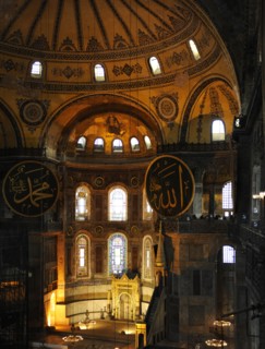 Interior, Hagia Sophia, Istanbul, Turkey, 2013.  Creator: LTL.