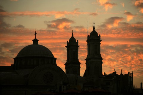 Sunset, Hagia Triada (1880), Istanbul, Turkey, 2013. Creator: LTL.