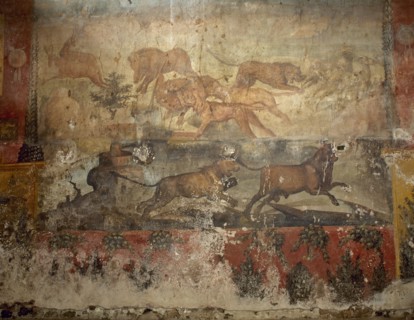 Hunting scene, House of Lucio Ceio Secondo, Pompeii, Italy, 1st century AD. Creator: Unknown.