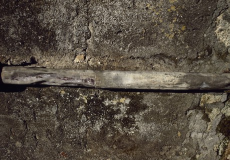 An original Roman lead pipe, Pompeii, Italy, 1st century AD. Creator: Unknown.