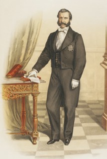 Knight wearing the insignia of the Grand Cross of the Royal and Distinguished Spanish Order..., 1865 Creator: Unknown.