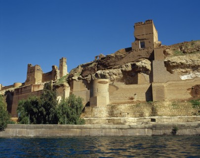 Qal'at Ja'bar castle on the left bank of Lake Assad, near Ar-Raqqah, Syria, 2001.  Creator: LTL.
