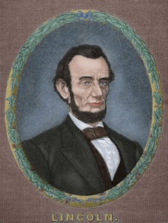 Abraham Lincoln (1809-1865), 16th President of the United States, 1885.  Creator: Unknown.