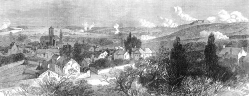 The sortie from Paris, Jan. 19: view from the Prussian left, at Louveciennes, 1871. Creator: Unknown.