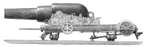 Captain Scott's naval gun carriage and slide, 1871. Creator: Unknown.