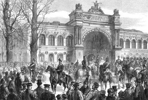 The Germans in Paris: the Palais de l'Industrie, 1871. Creator: Unknown.