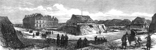 The ruins round Paris: interior of Fort Issy, 1871. Creator: Unknown.