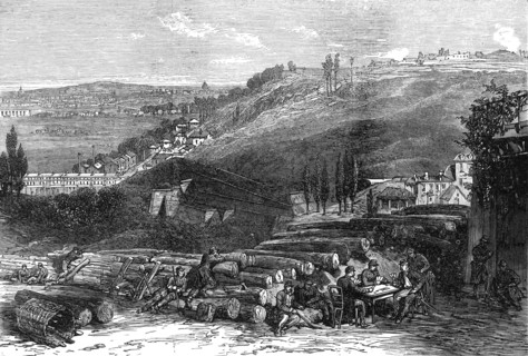 The French Siege of Paris: Fort Issy, from the advanced post of Meudon, 1871. Creator: Unknown.