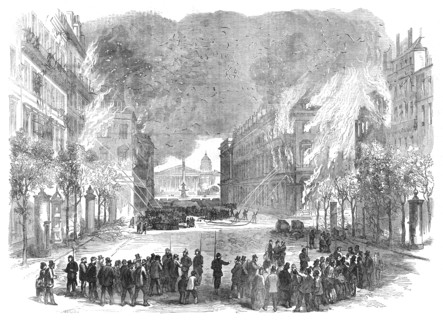 The Burning of Paris: the rue Royale, 1871. Creator: Unknown.