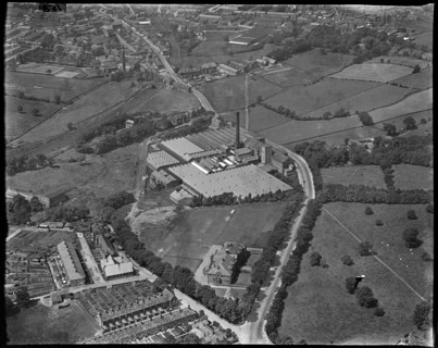 Nunroyd Mills on Leeds Road, Guiseley, West Yorkshire, c1930s. Creator: Arthur William Hobart.