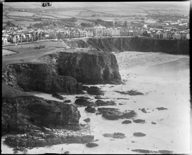 Tolcarne Beach, Newquay, Cornwall, c1930s. Creator: Arthur William Hobart.