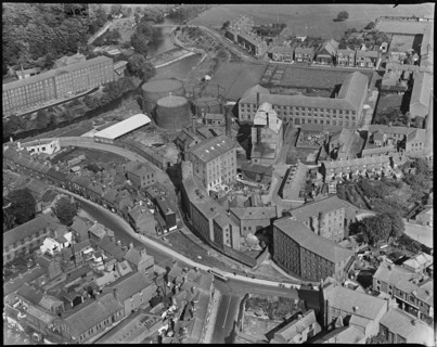 Brook Mill, New Mill and Congleton Gas Works, Congleton, Cheshire, c1930s. Creator: Arthur William Hobart.