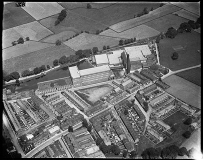 Sutton Worsted Mills on Bridge Street, Sutton-in-Craven, North Yorkshire, c1930s. Creator: Arthur William Hobart.