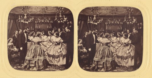 Genre scene: formal party, 1855-1860. Creator: Mark Anthony.
