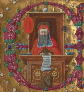 Initial E: Saint Jerome in His Study, about 1470-1480. Creator: Master of the Birago Hours.