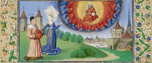 Philosophy Instructing Boethius on the Role of God, about 1460-1470. Creator: Master of Coetivy.