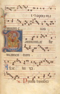 Initial B: The Trinity; Gradual, about 1270. Creator: Jacobellus of Salerno.