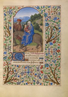 The Flight into Egypt; Katherine Hours, about 1480-1485. Creator: Jean Bourdichon.