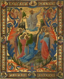 The Ascension: cutting from a gradual, designed about 1410; completed about 1431. Creators: Lorenzo Monaco, Zanobi di Benedetto Strozzi, Battista di Biagio Sanguigni.