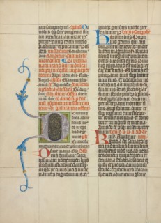 Decorated Initial D; Collegium Ducale, about 1420-1430. Creator: Master Michael.
