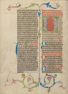Decorated Initial D; Collegium Ducale, about 1420-1430. Creator: Master Michael.