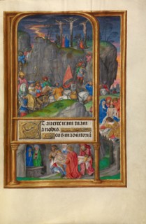 The Crucifixion; Spinola Hours, about 1510-1520. Creator: Master of James IV of Scotland.