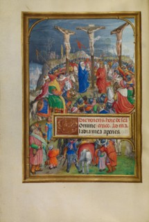 The Crucifixion; Spinola Hours, about 1510-1520. Creator: Master of James IV of Scotland.