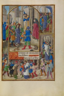 Christ before Caiaphas; Spinola Hours, about 1510-1520. Creator: Master of the Dresden Prayer Book.