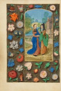 The Visitation; Crohin-La Fontaine Hours, about 1480-1485 ?. Creator: Master of the Dresden Prayer Book.