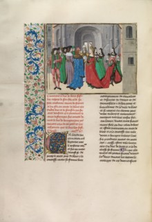 The Marriage of Louis de Blois and Marie de France; Chroniques (Book Three), about 1480-1483. Creator: Master of the Getty Froissart.