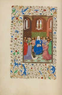 Pentecost; Llangattock Hours, 1450s. Creator: Master of Wauquelin's Alexander.