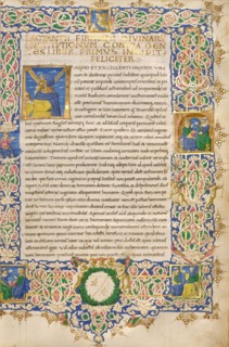 Initial M: Portrait of Lactantius, about 1456. Creator: Ser Ricciardo di Nanni.