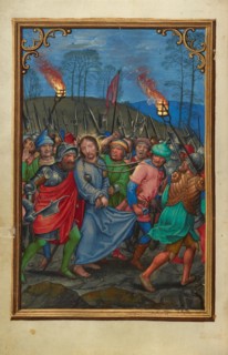 The Arrest of Christ; Prayer Book of Cardinal Albrecht of Brandenburg, about 1525-1530. Creator: Simon Bening.