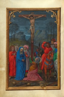The Crucifixion; Prayer Book of Cardinal Albrecht of Brandenburg, about 1525-1530. Creator: Simon Bening.