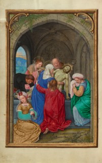 The Entombment; Prayer Book of Cardinal Albrecht of Brandenburg, about 1525-1530. Creator: Simon Bening.