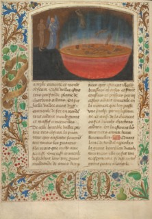 The Torment of Murderers; Les Visions du chevalier Tondal, 1475. Creator: Simon Marmion.