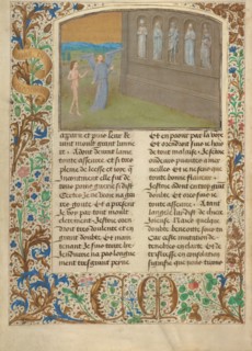 The Wall of Heaven Where the Bad but Not Very Bad Are in Temporary Discomfort, 1475. Creator: Simon Marmion.
