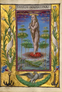 Mary Magdalene Borne Aloft; Gualenghi-d'Este Hours, about 1469. Creator: Taddeo Crivelli.