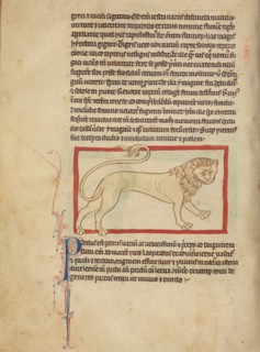 A Pard; Northumberland Bestiary, about 1250-1260. Creator: Unknown.