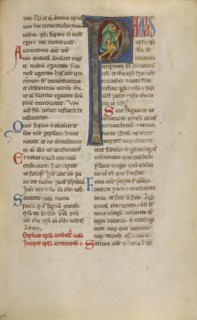 Inhabited Initial P; New Testament, late 12th century. Creator: Unknown.
