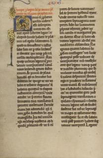 Inhabited Initial N; Marquette Bible, about 1270. Creator: Unknown.