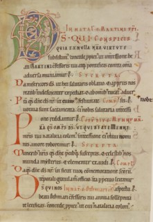 Inhabited Initial D; Sacramentary, third quarter of 12th century. Creator: Unknown.