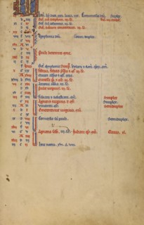 Calendar Page; Missal, begun after 1234-completed before 1262. Creator: Unknown.