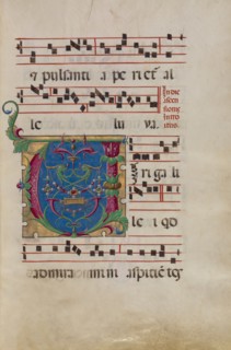 Decorated Initial V, late 15th or early 16th century. Creator: Unknown.