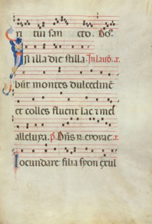 Decorated Initial I; Antiphonal, late 13th century. Creator: Unknown.