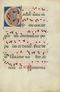 Decorated Initial C; Antiphonal, late 13th century. Creator: Unknown.